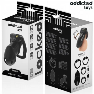 ADDICTED TOYS LOCKED - MINDNIGHT CELL PENIS CAGE SIZE L